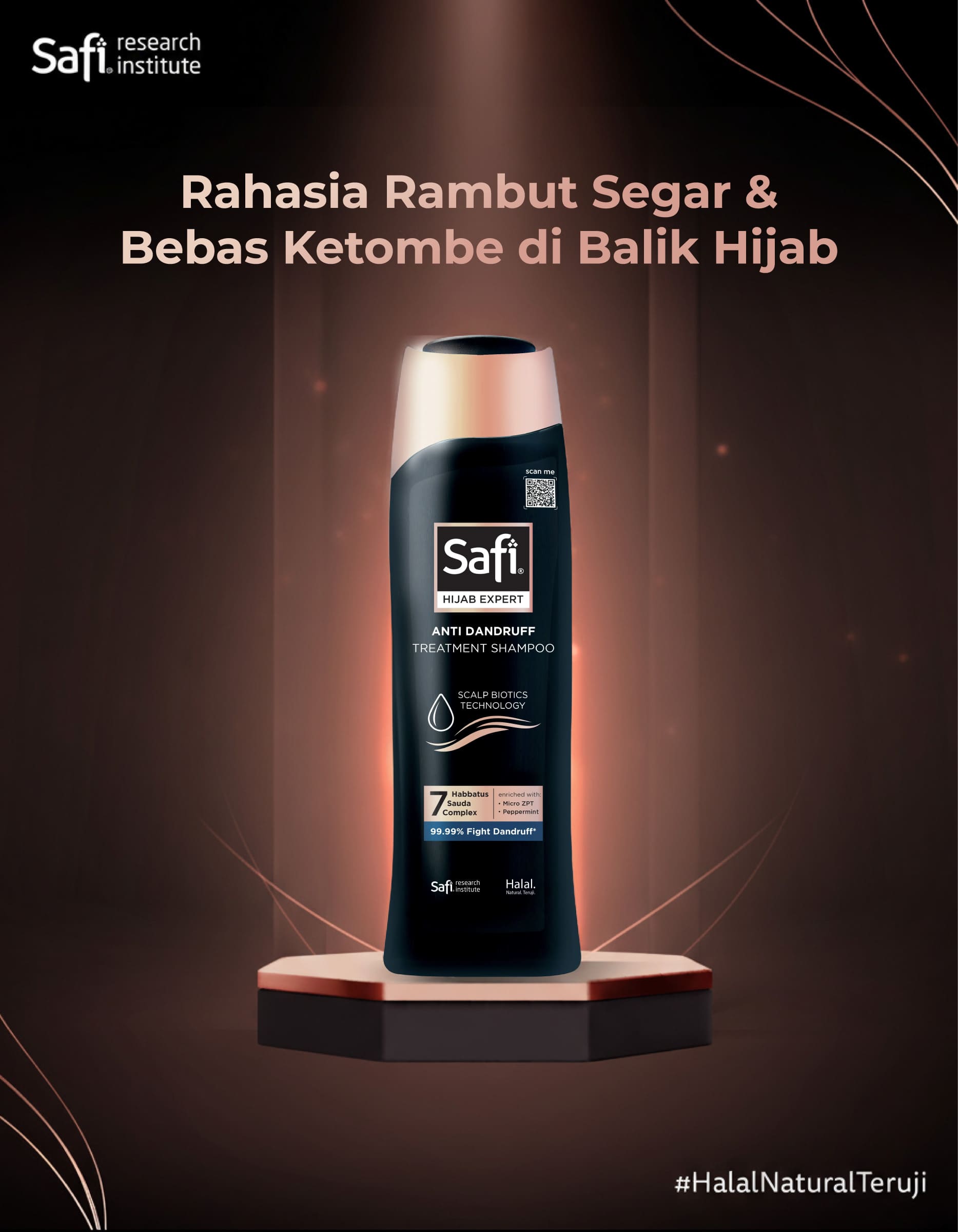 Scalp Biotics Technology pada Safi Hijab Expert Anti Dandruff Shampoo