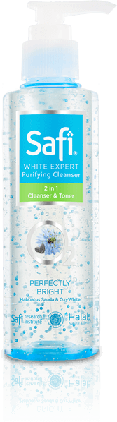Skincare Halal Pencerah Wajah - Safi White Expert 2-in-1 Cleanser & Toner 
