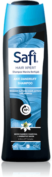 Safi Hair Xpert Anti Dandruff dengan Habbatus Sauda+ Micro Bamboo Charcoal akan membuat kulit kepala terasa bersih dan ringan - Safi Hair Xpert Treatment Shampoo Anti Dandruff 320 gr