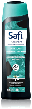 Safi Hair Xpert Itchy Scalp Control Treatment dengan Habbatus Sauda+ Micro Bamboo Charcoal akan membuat kulit kepala terasa bersih dan ringan - Safi Hair Xpert Treatment Shampoo Itchy Scalp 320 gr